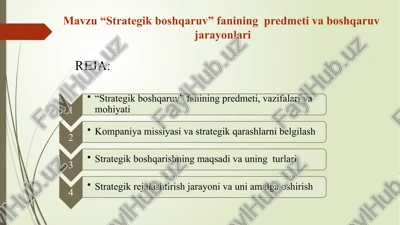 strategik boshqaruv — PPTX
