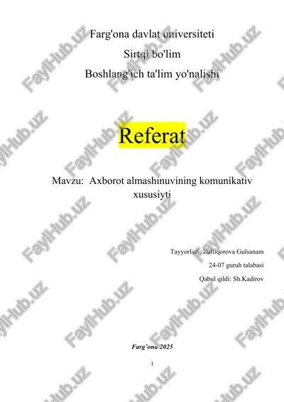 axborot almashinuvining komunikativ xususiyti — DOC