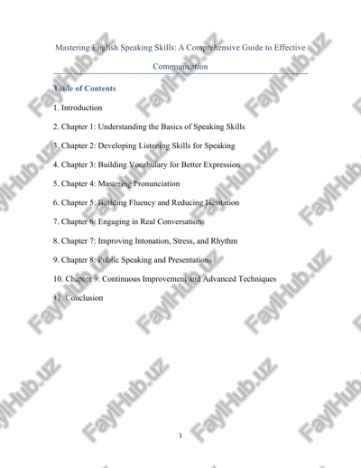 mastering english speaking skills — DOCX