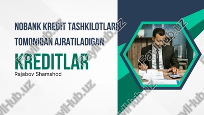 nobank kredit tashkilotlari tomonidan beriladigan kreditlar — PPTX