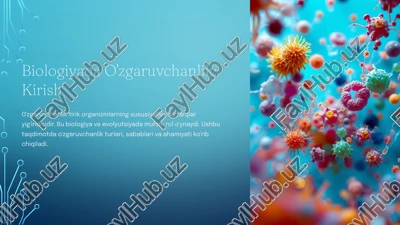 biologiyada o'zgaruvchanlik: kirish — PPTX