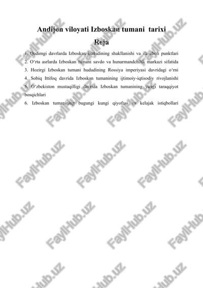 andijon viloyati izboskan tumani tarixi — DOCX