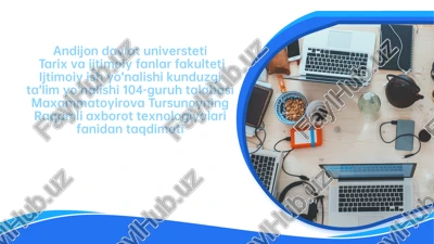 raqamli axborot texnologiyalari fanidan taqdimoti — PPTX