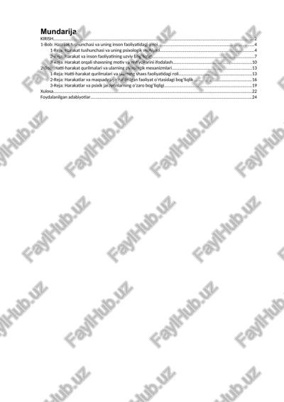 inson faoliyati psixologiyada — DOCX