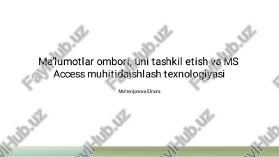 ma'lumotlar ombori — PDF