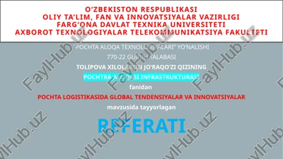 pochta logistikasi — PPTX