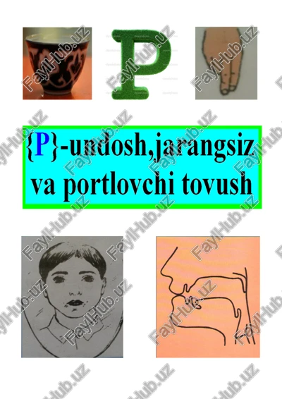 "«p» tovushi ishtirokida avval yopiq, so’ng ochiq bo’g’inlar hosil qiling!" — DOC