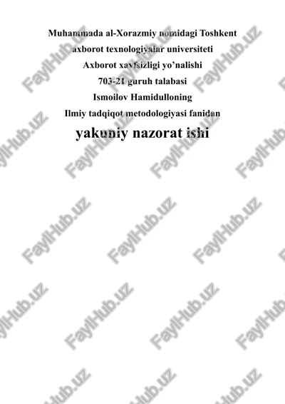 ilmiy tadqiqot metodologiyasi — DOCX