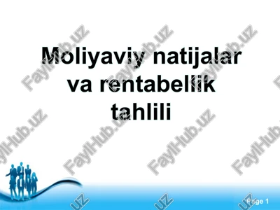 moliyaviynatijalar va rentabellik tahlili — PPTX