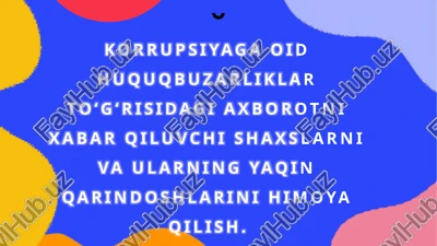korrupsiyaga oid huquq buzilishlar to‘g‘risida axborotnoma — PPTX