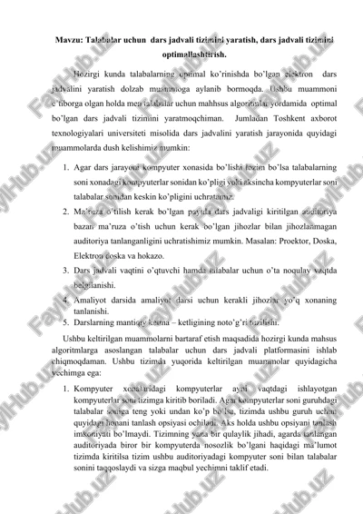 dars jadvali tizimi — DOCX