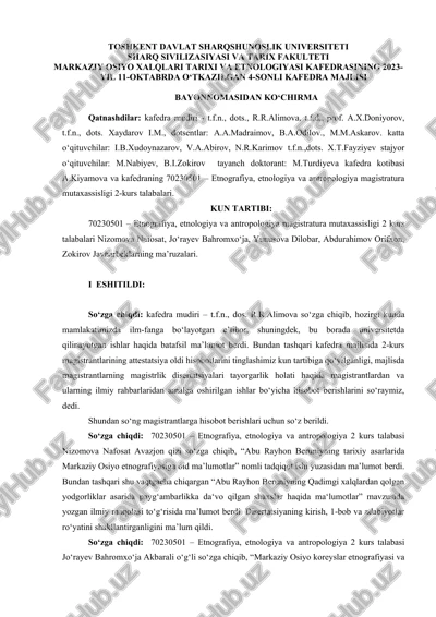 etnografiya, etnologiya va antropologiya — DOC