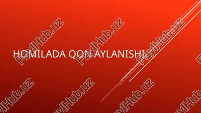 homilada qon aylanishi — PPTX