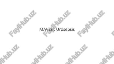 urosepsis — PPTX