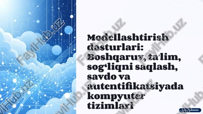 modellashtirish dasturlari — PPTX