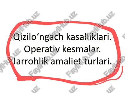 qizilo‘ngach kasalliklari — PDF