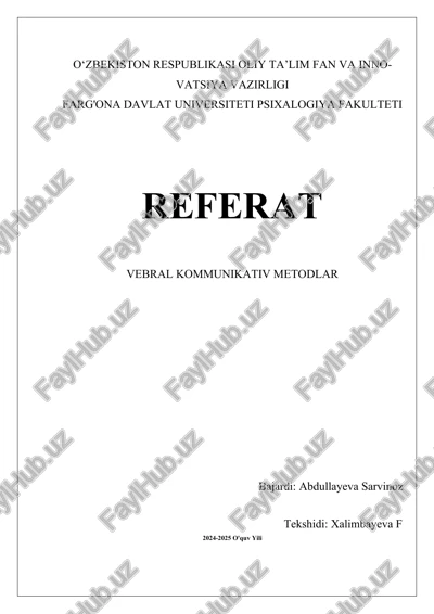 vebral kommunikativ metodlar — DOCX