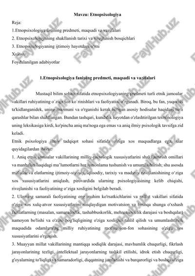 etnopsixologiya — DOCX