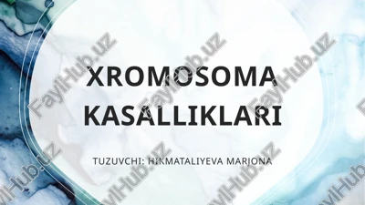 xromosoma kasalliklari — PPTX