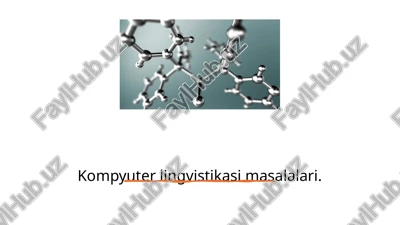 kompyuter lingvistikasi — PPTX