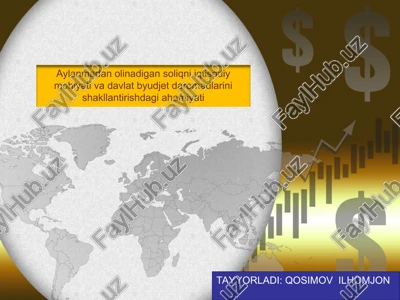soliqning iqtisodiy mohiyati — PPT