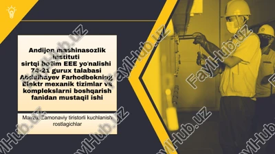 zamonaviy tiristorli kuchlanishrostlagichlar — PPTX