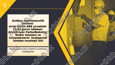 zamonaviy tiristorli kuchlanish rostlagichlar — PPTX