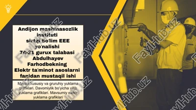 xususiy va gruruhiy yuklama grafiklari — PPTX