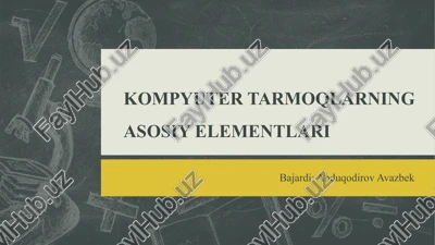 kompyuter tarmoqlarning asosiy elementlari — PPTX