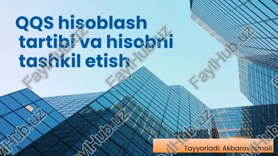 qqs hisobini nazorat qilish va audit jarayoni — PPTX
