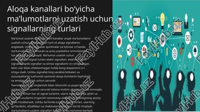 aloqakanallar bo'yicha ma'lumotlarni uzatish uchun signal turlari — PPTX