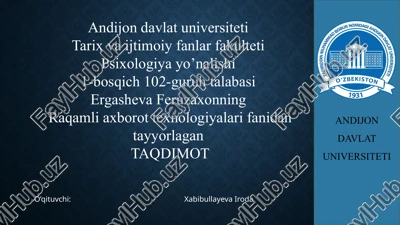 android operatsion tizimi — PPTX