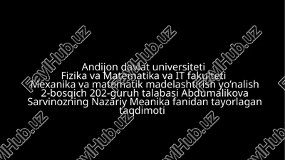 juftkuchlar nazariyasi — PPTX