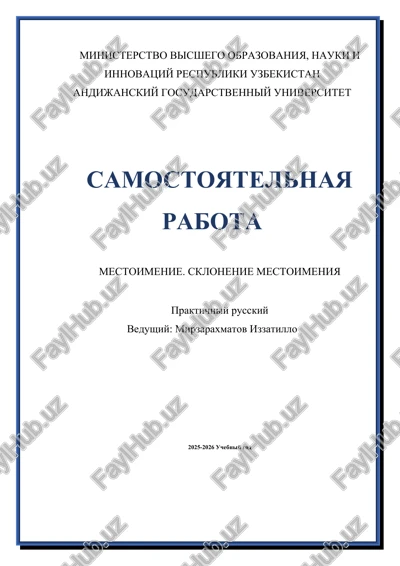samostoyatelnaya rabota — DOCX
