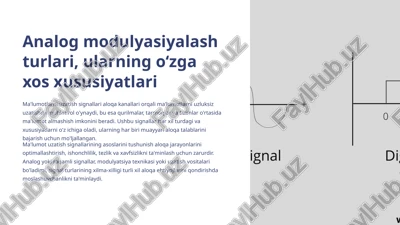 analog modulyasiyalashturlari — PPTX