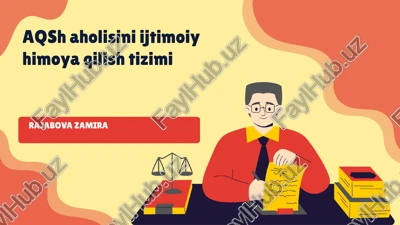 aqsh aholisini ijtimoiy himoya qilish tizimi — PPTX