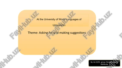 asking for and making suggestions — PPTX