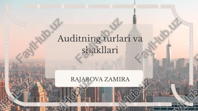 auditning turlari va shakllari — PPTX