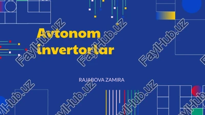 avtonom invertorlar — PPTX
