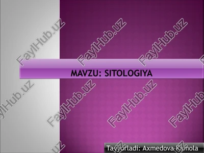 gistologiya fani — PPT