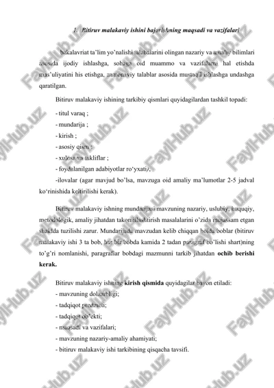 bitiruv malakaviy ishi bajarilishi — DOCX