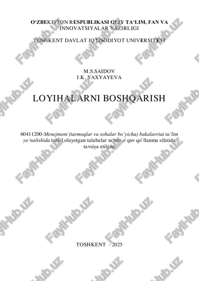 loyihalarni boshqarish — PDF