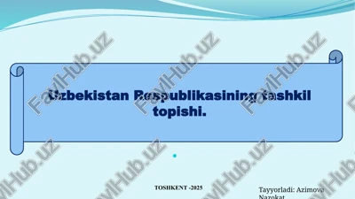 o‘zbekiston respublikasining tashkil topishi — PPTX