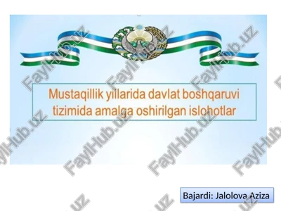 bajardi: jalolova aziza — PPTX