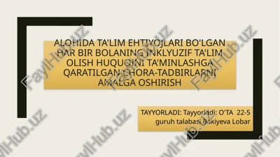 inklyuziv ta'lim — PPTX