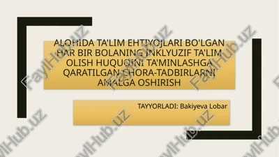 inklyuziv ta'limningahamiyati — PPTX