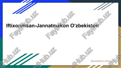 o‘zbekiston mustaqilligi — PPTX