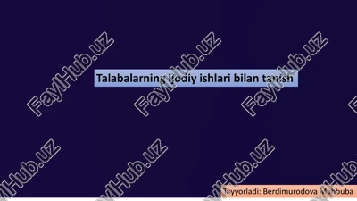 talabalarning ijodiy ishlari bilan tanishish — PDF