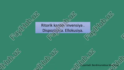 ritorik kanonlari — PPTX