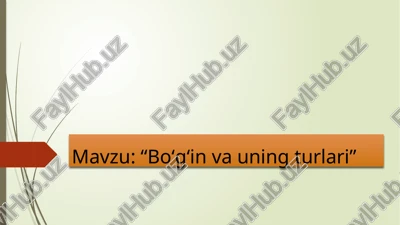 boʻgʻinlar va ularning xususiyatlari — PPTX